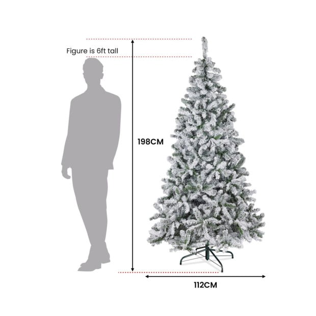 198cm feet Artifificial Christmas Tree - Snowy Emperor Image 4