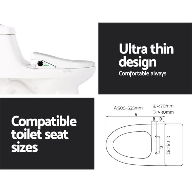 Non Electric Bidet Toilet Seat Cover Bathroom Spray Water Wash D Shape Image 7