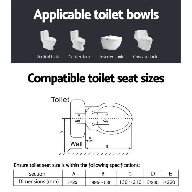 Bidet Electric Toilet Seat Cover Electronic Smart Wash Night Light Image 7