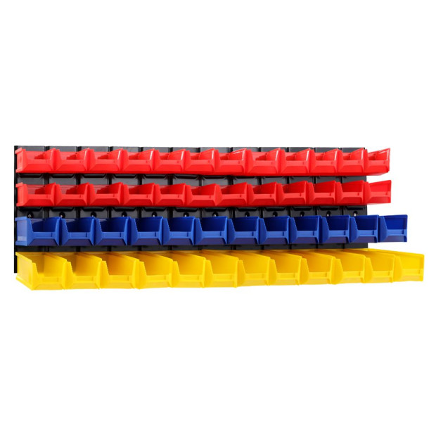 Bin Wall 48 Storage Bin Rack Wall Mounted Tools Steel Board Garage Image 4