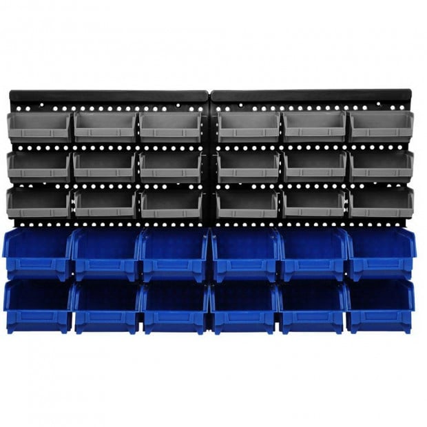 60 Bin Wall Mounted Rack Storage Tools Organiser Shed Work Bench Image 3