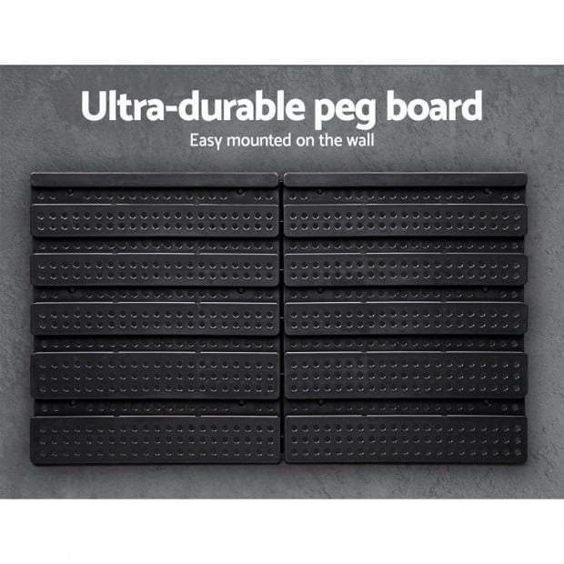 60 Bin Wall Mounted Rack Storage Tools Organiser Shed Work Bench Image 5