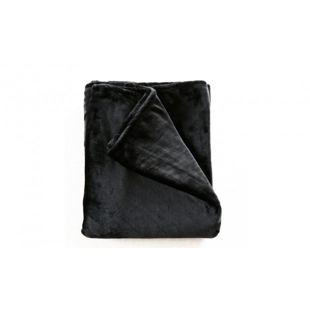 DreamZ 320GSM 220x240cm Ultra Soft Mink Blanket Warm Throw in Black Image 2