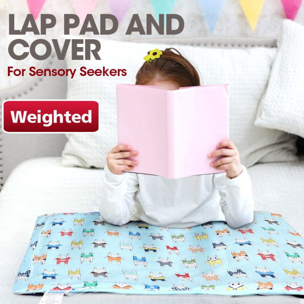 Blue Weighted Cotton Lap Pad