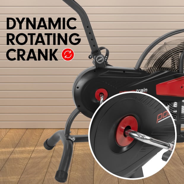 PowerTrain Air Resistance Exercise Bike Spin Fan Equipment Cardio Image 9