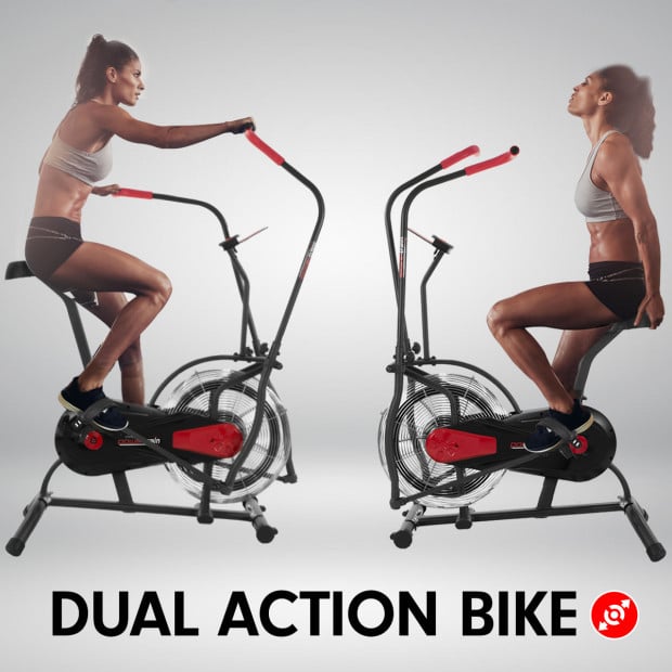 PowerTrain Air Resistance Exercise Bike Spin Fan Equipment Cardio Image 1
