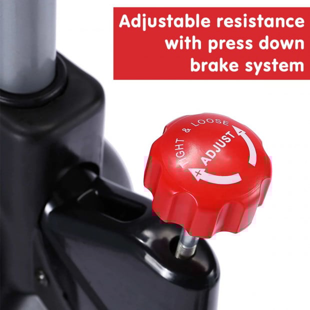 Powertrain RX-600 Cardio Exercise Spin Bike - Red Image 7