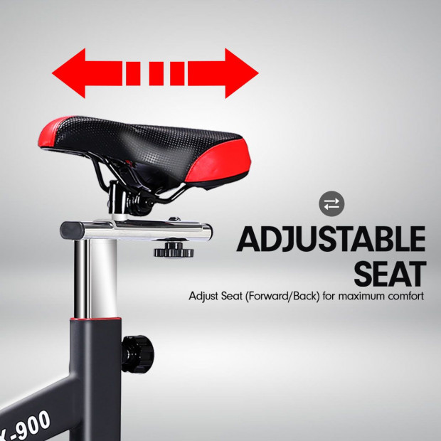 Powertrain RX-900 Flywheel Exercise Bike - Red Image 8