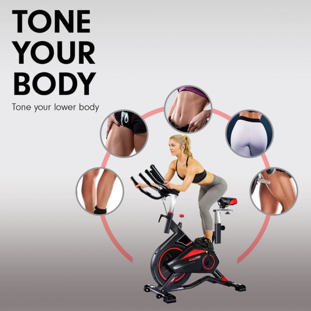 Powertrain RX-900 Flywheel Exercise Bike - Red Image 4