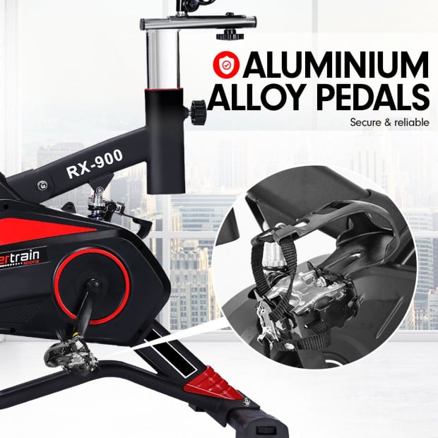 Powertrain RX-900 Flywheel Exercise Bike - Red Image 9