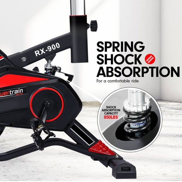 Powertrain RX-900 Flywheel Exercise Bike - Red Image 6