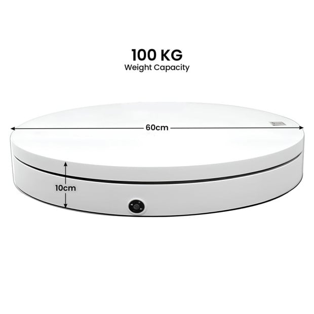 Christabelle 60cmD 100kg Commercial-Grade Electric Display Turntable Christmas Tree - White Image 4