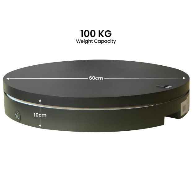 Christabelle 60cmD 100kg Commercial-Grade Electric Display Turntable Christmas Tree - Black Image 4