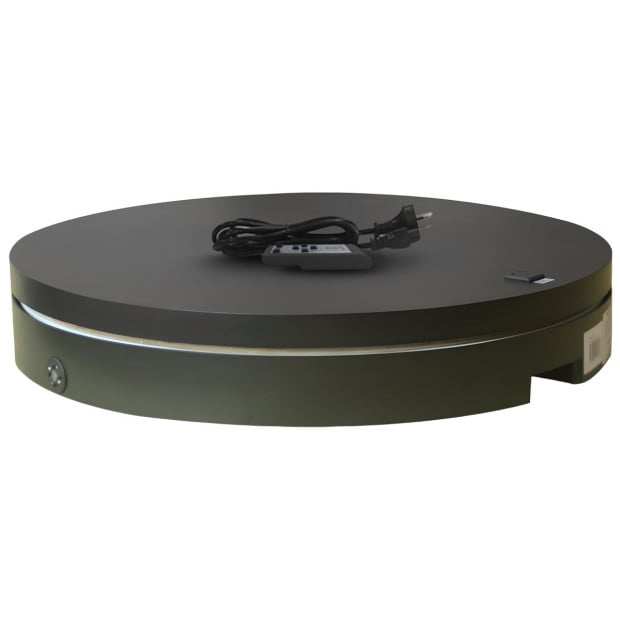 Christabelle 80cm 200kg Commercial Electric Display Turntable with Power Outlet - Black Image 3