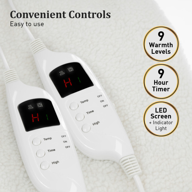 Laura Hill Heated Electric Blanket Fitted Fleece Underlay - Double Image 7