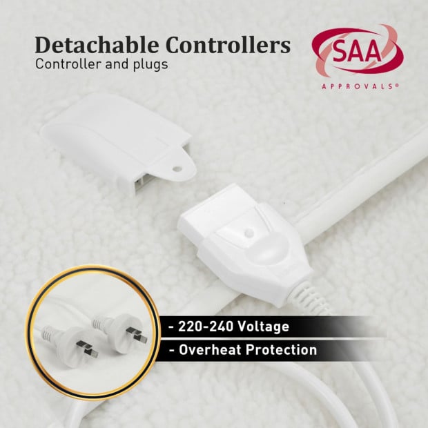 Laura Hill Heated Electric Blanket Fitted Fleece Underlay - Single Image 8