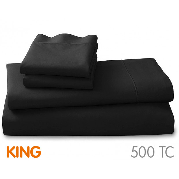500tc Cotton Rich King Sheet Set Image 2