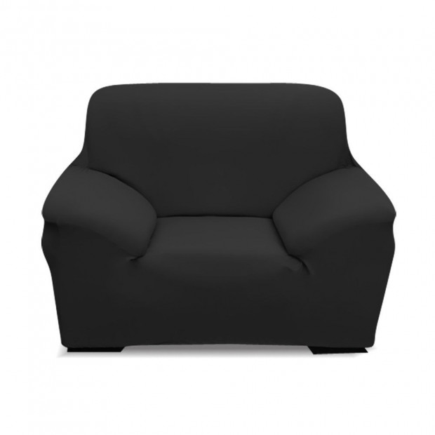 Easy Fit Stretch 2 Seater Black Couch Sofa Slipcover Washable