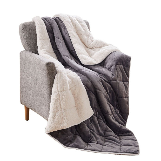 Weighted Blanket Heavy Gravity Deep Relax Ultra Soft 9KG Adults Grey Image 2