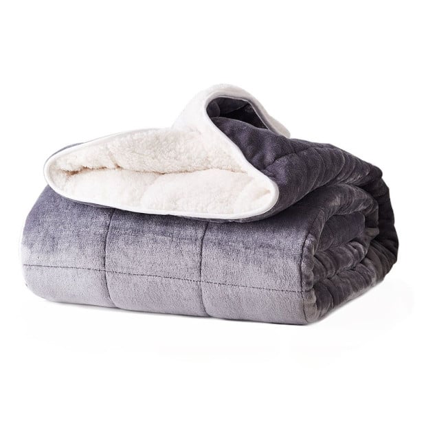 Weighted Blanket Heavy Gravity Deep Relax Ultra Soft 9KG Adults Grey