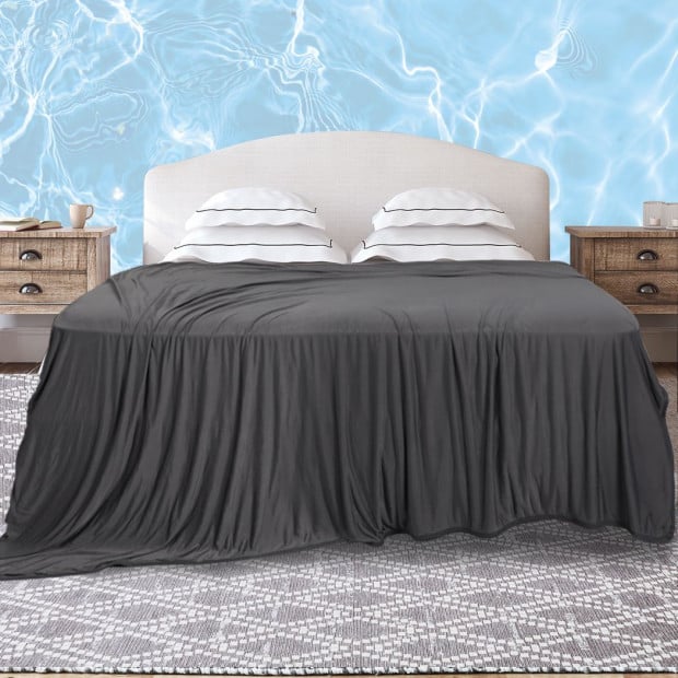 Throw Blanket Cool Summer Soft Sofa Bed Sheet Rug Luxury Double Grey Image 7