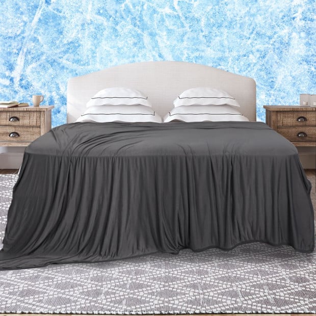 Throw Blanket Cool Summer Soft Sofa Bed Sheet Rug Luxury Double Grey Image 8