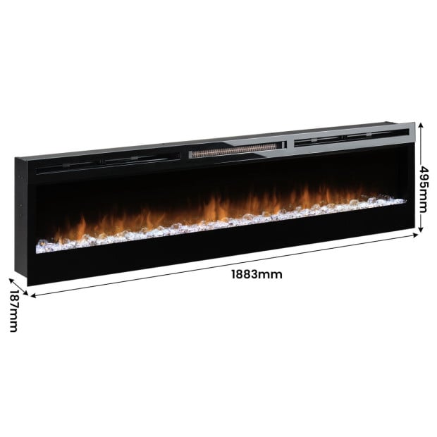 Dimplex PRISM Wall Mounted Electric Fireplace - 74-inches Image 4