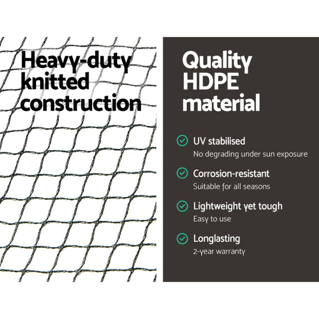 Bird Netting Net Anti Pest Fruit Trees Plant 10x30m 30GSM Black Image 6