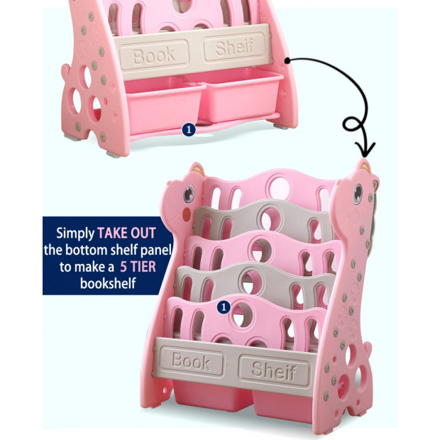 Bo Peep 4 In 1 Pink Kids Bookshelf Image 4