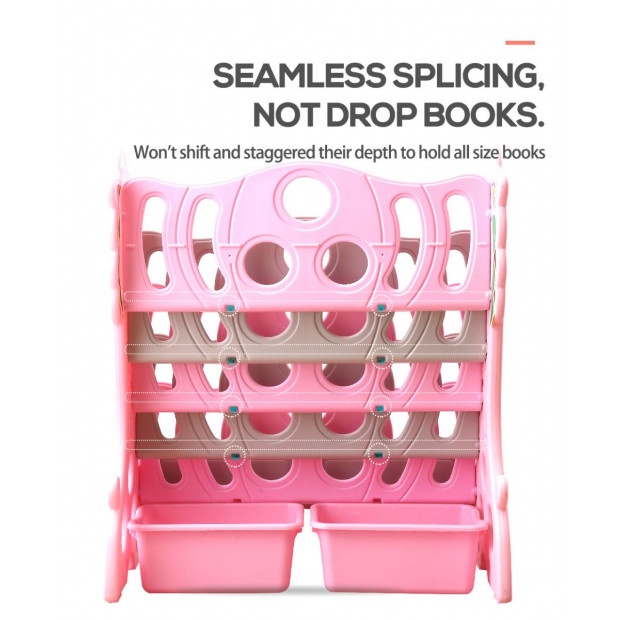 Bo Peep 4 In 1 Pink Kids Bookshelf Image 9