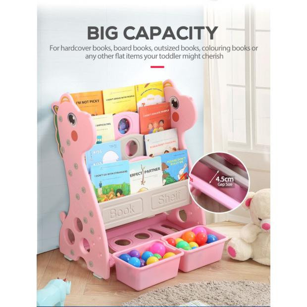 Bo Peep 4 In 1 Pink Kids Bookshelf Image 5