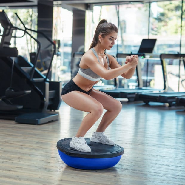 Powertrain Fitness Yoga Ball Home Gym Workout Balance Trainer - Blue Image 4
