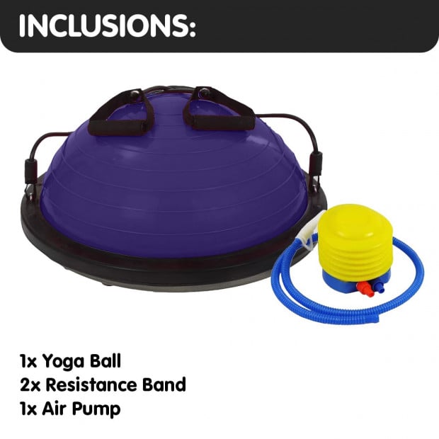 Powertrain Fitness Yoga Ball Home Gym Workout Balance Trainer - Purple Image 10