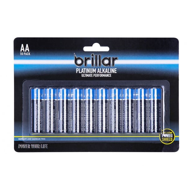 10 X Aa Platinum Alkaline Batteries Lr6 1.5v Long Lasting Power