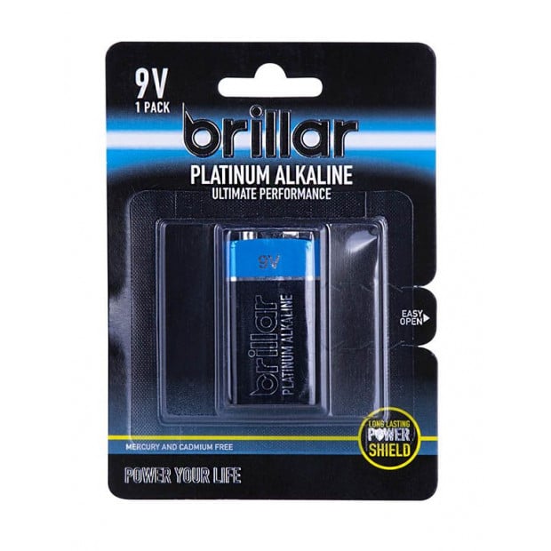 2x Premium 9 Volt Alkaline Battery Mercury Free Long Lasting Power