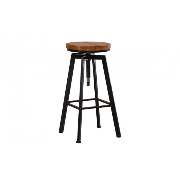 1 X Vintage Retro Industrial Swivel Bar Stool