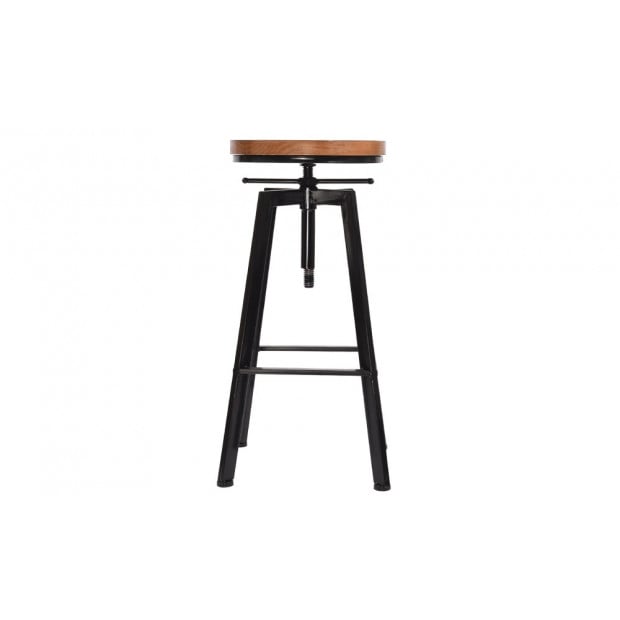 1 X Vintage Retro Industrial Swivel Bar Stool Image 2