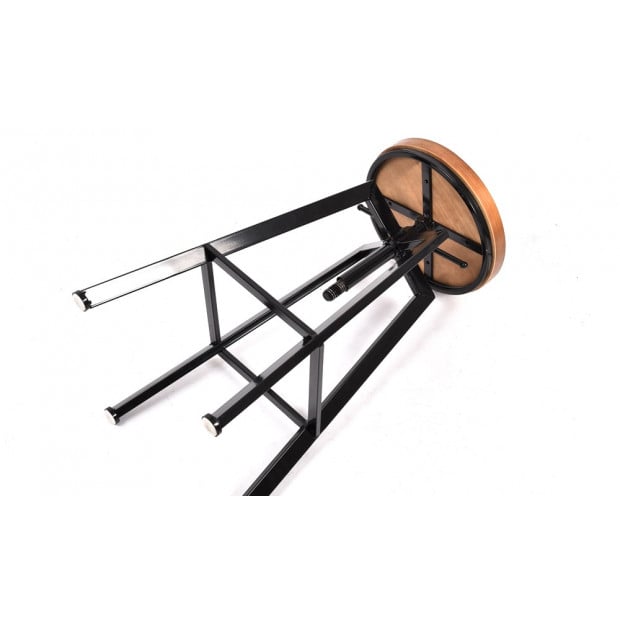 1 X Vintage Retro Industrial Swivel Bar Stool Image 3
