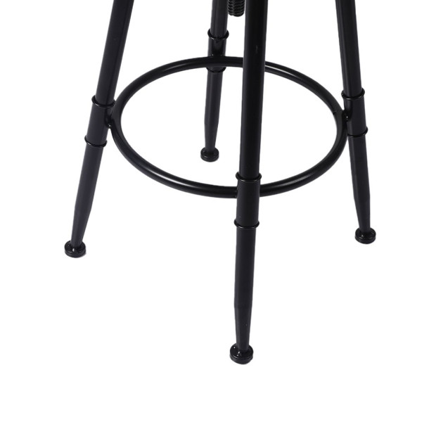2x Industrial Bar Stools Kitchen Stool PU Leather Barstools Chairs Image 5