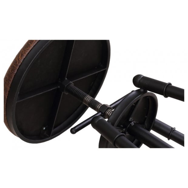 4x Rustic Bar Stool Kitchen Stool Barstool Swivel Image 4