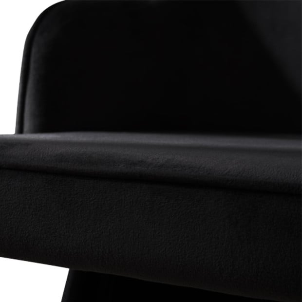 2x Bar Stools Kitchen Chairs Swivel Velvet Barstools Vintage Black Image 5