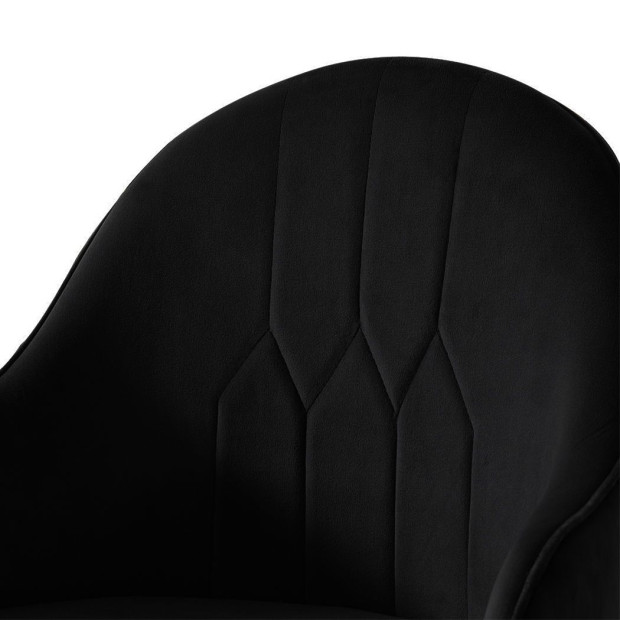 2x Bar Stools Kitchen Chairs Swivel Velvet Barstools Vintage Black Image 6
