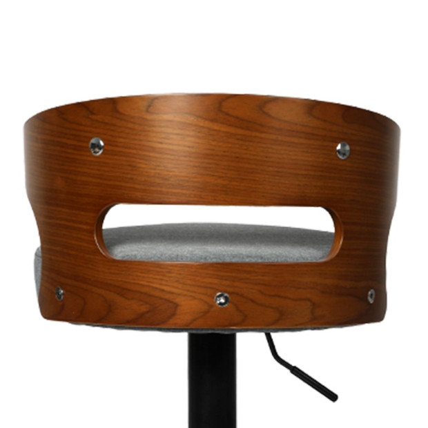 1x Bar Stools Kitchen Gas Lift Wooden Beech Chair Swivel Image 4