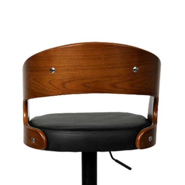 1x Bar Stools Kitchen Gas Lift Wooden Beech Chair Swivel Image 4
