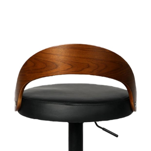 1x Bar Stools Kitchen Gas Lift Wooden Beech Stool Chair Swivel Image 4