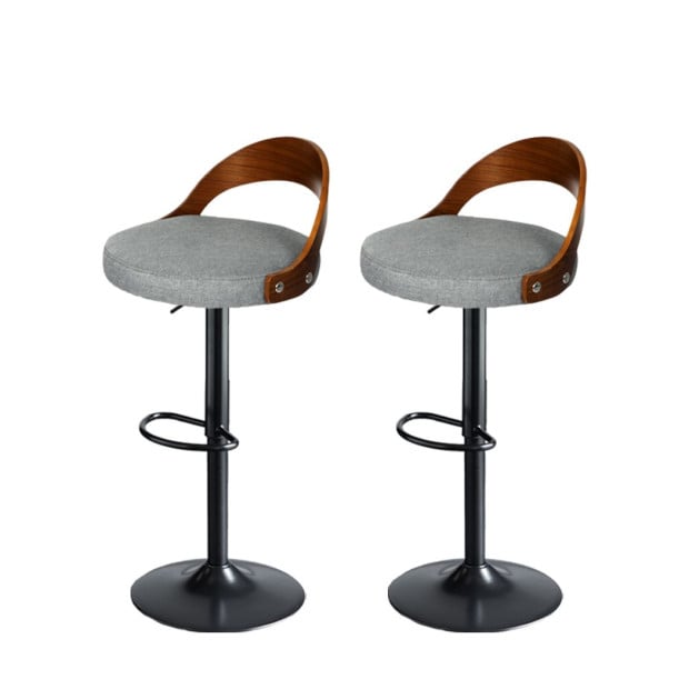 1x Bar Stools Kitchen Gas Lift Wooden Beech Stool Chair Swivel
