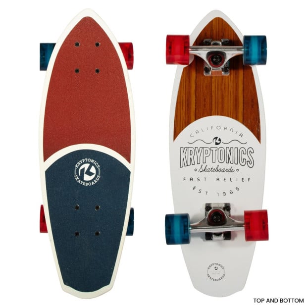 Kryptonics 23-inch Mini Fat Cruiser Board Skateboard - Liberty Blue Image 3