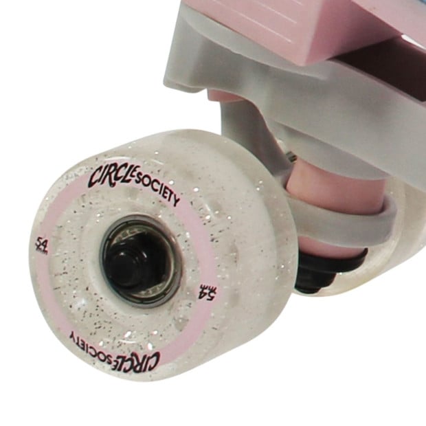 Circle Society Adjustable Kids Quad Roller Skates - Cotton Candy Image 5