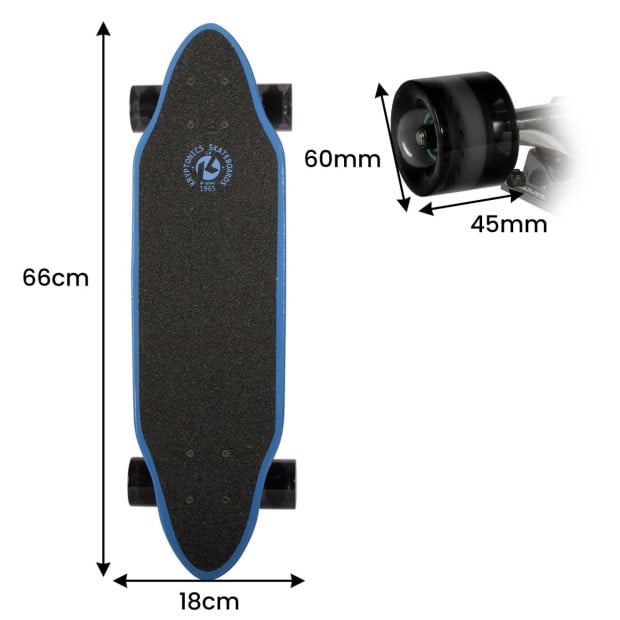 Kryptonics 26-inch Skateboard Mini Cutaway Cruiser Board - 89 IS Fine Image 4