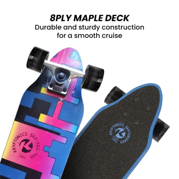 Kryptonics 26-inch Skateboard Mini Cutaway Cruiser Board - 89 IS Fine Image 6